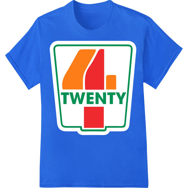 Black 'TWENTY 4' text design with bold red, yellow, and blue stripes on a white background, suitable for DTF printing