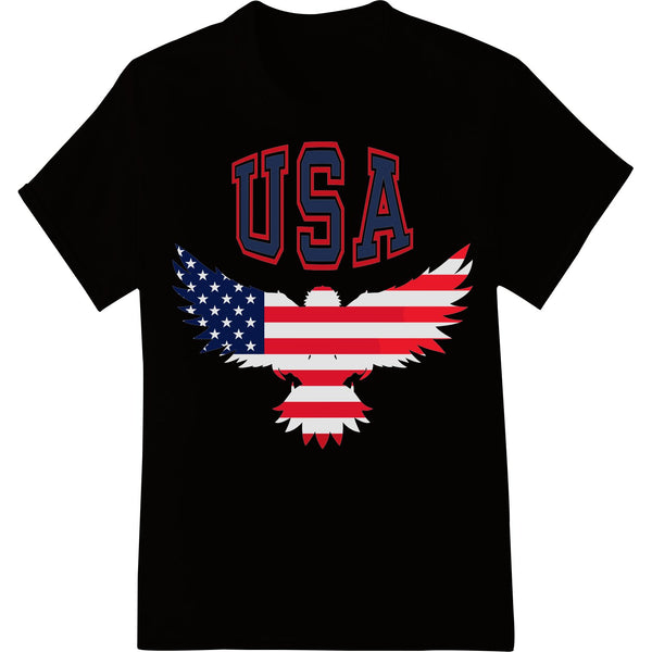 Bold USA Eagle Flag Patriotic Heat Transfer Print - SUPERDTF - DTF Prints - DTF Transfers - Custom DTF Prints