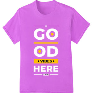 Bold 'VIBES' DTF Print: Inspiring Positivity & Style - SUPERDTF - DTF Prints - DTF Transfers - Custom DTF Prints