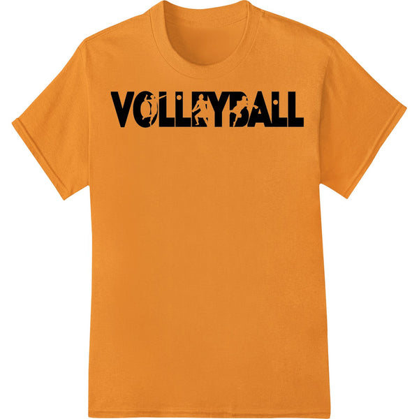 Bold 'VOLLEYBALL' text design printed using DTF (Direct to Film) heat transfer for custom apparel and t-shirt printing.