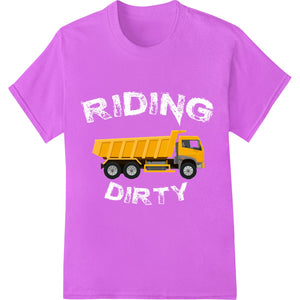 Bold Yellow Dump Truck DTF Heat Transfer | Industrial Charm - SUPERDTF - DTF Prints - DTF Transfers - Custom DTF Prints