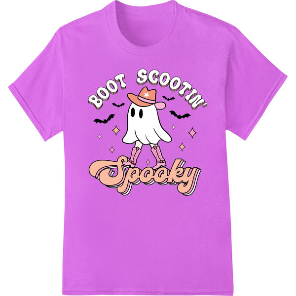 Boot Scootin' Spooky Ghost: Halloween DTF Print Heat Transfer - SUPERDTF - DTF Prints - DTF Transfers - Custom DTF Prints