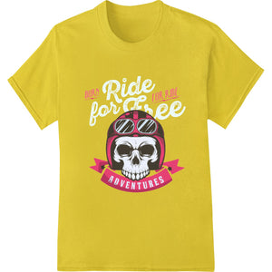 Born For Ride Adventures: Fearless Skull Motorcycle Design - SUPERDTF - DTF Prints - DTF Transfers - Custom DTF Prints