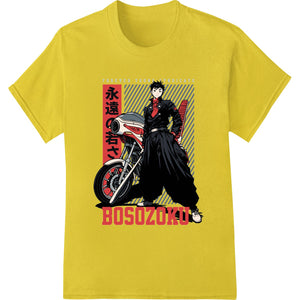 Bosozoku Biker: Edgy Anime DTF Print for Rebellious Style - SUPERDTF - DTF Prints - DTF Transfers - Custom DTF Prints