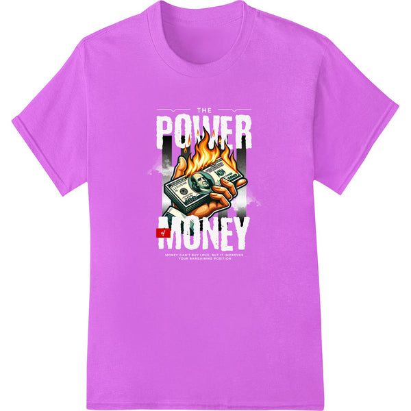 Burning Money 'POP' - Provocative DTF Print Heat Transfer - SUPERDTF - DTF Prints - DTF Transfers - Custom DTF Prints