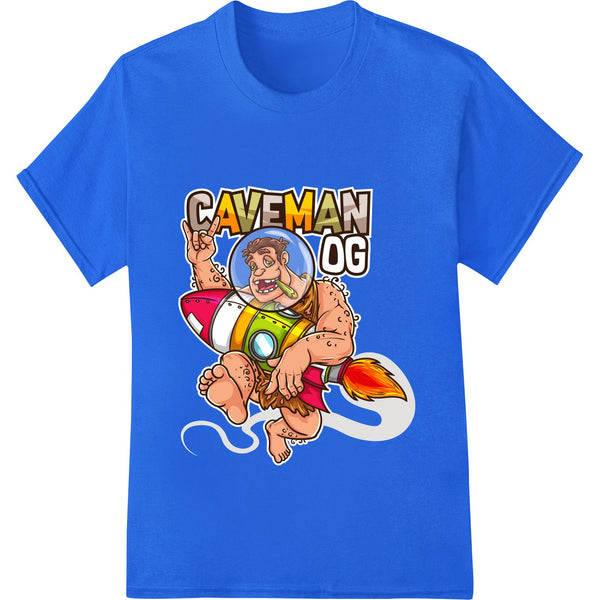 Caveman OG graphic showing a playful, cartoonish caveman character suitable for apparel and t-shirt printing using DTF...