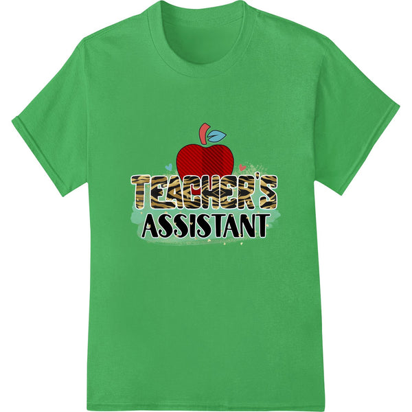 A bold, direct-to-film print design featuring the text 'Teacher's Assistant' in a stylized font, suitable for custom...