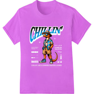 Super DTF's 'CHILLIN'' heat transfer design featuring a stylized text graphic in black and white with a chilled-out vibe.