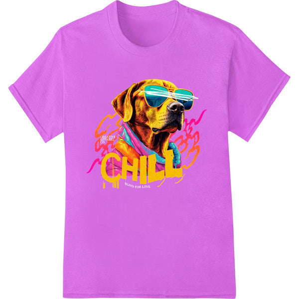 Chill Shades Dog: Colorful Canine DTF Print Heat Transfer - SUPERDTF - DTF Prints - DTF Transfers - Custom DTF Prints