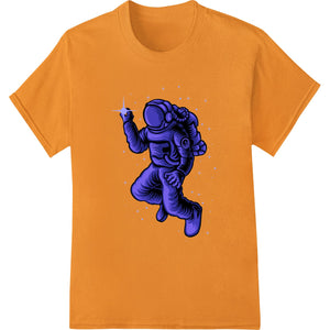 Cosmic Blue Astronaut DTF Print - Vibrant blue astronaut design ideal for heat transfer on t-shirts, apparel, and...