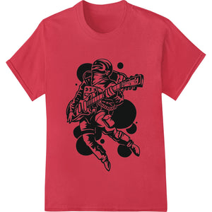 Monochromatic illustration of a bold astronaut design, perfect for DTF printing and heat transfers on custom t-shirts