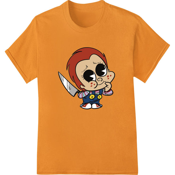 Creepy Chucky Popeye mashup cartoon character design direct to film heat transfer print for custom t-shirt printing