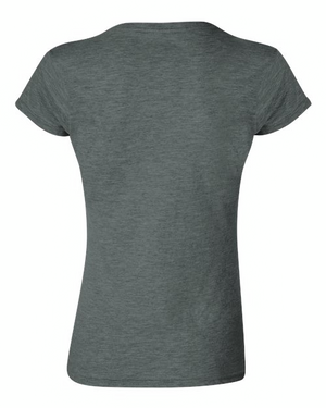 Gildan 64000L Dark Heather back