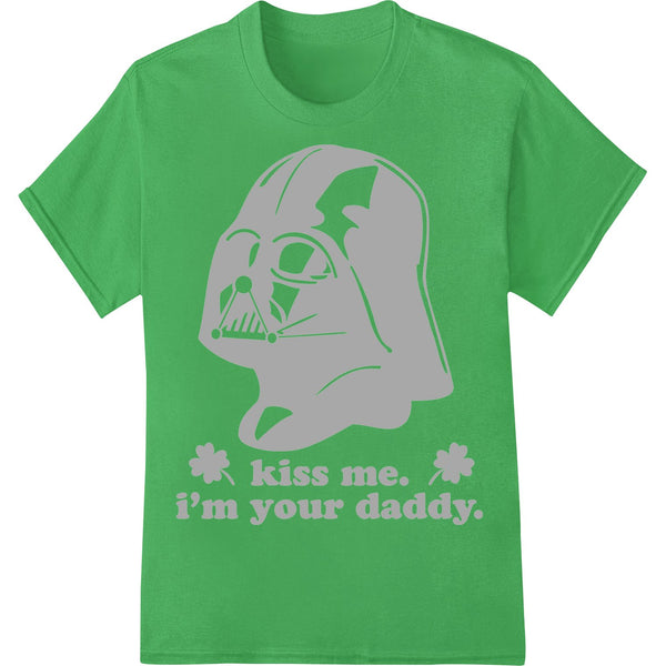 Darth Vader St. Patrick's Day parody design featuring Darth Vader in green with a leprechaun hat and shamrocks for DTF...