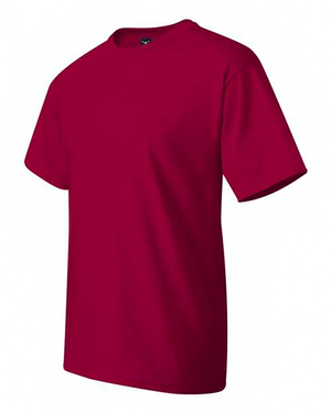 Hanes 518T Deep Red side