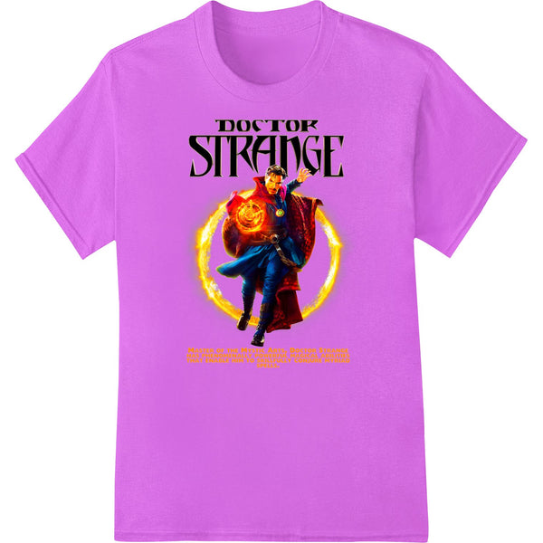 Doctor Strange: Sorcerer Supreme artwork design printed using direct-to-film (DTF) heat transfer technique for custom apparel