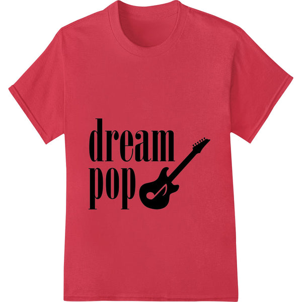 Colorful Dream Pop design featuring abstract shapes and musical elements ideal for custom t-shirt printing and heat transfers