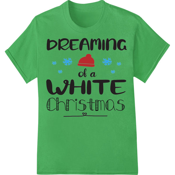 A festive winter scene with a snowy house and Christmas tree, perfect for DTF printing on t-shirts and apparel.