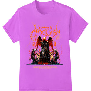 A dark and eerie design featuring a figure drowning in 'Aaaaargh' typography, perfect for DTF and heat transfer printing