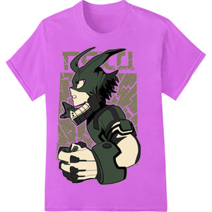 An anime-style illustration of an evil Easter bunny villain character, printed using the Direct to Film (DTF) heat transfer...