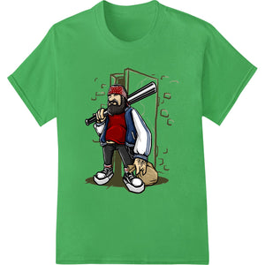 Graffiti style Santa Claus design in black, white and red colors, suitable for Direct to Film heat transfer printing