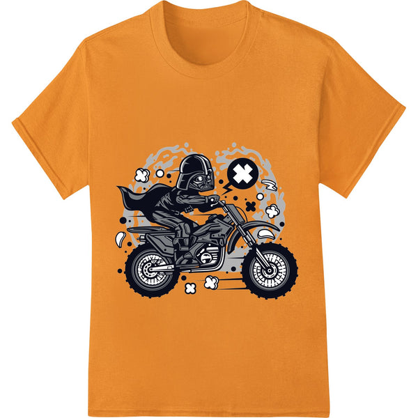 Black and white illustration of an edgy off-road quad motorcycle on a light background, perfect for DTF prints and heat...