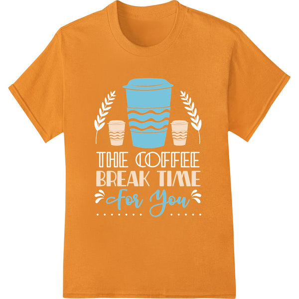 Charming coffee cup design with intricate patterns, suitable for DTF (Direct to Film) printing on t-shirts and apparel.