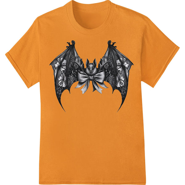 Intricate black bat wings graphic with a haunting beauty, perfect for DTF heat transfers and custom t-shirt printing.