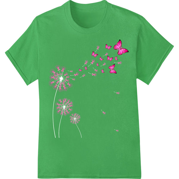 Pink butterfly with intricate floral swirl pattern, suitable for DTF print transfers on apparel and accessories.