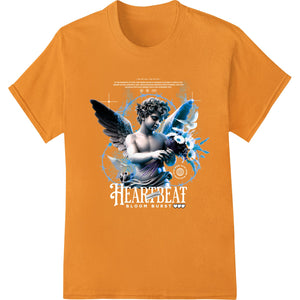 Ethereal Angel DTF print design featuring a divine angelic figure against a celestial background, perfect for custom t-shirts