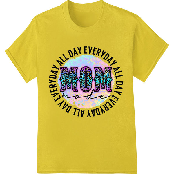 Every Day All Day MOM Mode typographic design with colorful silhouette of a mom and child on a t-shirt