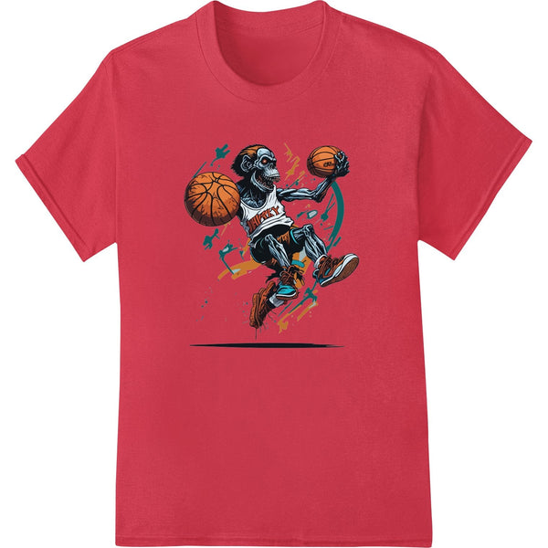 Explosive Basketball Player in Action - Vibrant Vector Art - SUPERDTF - DTF Prints - DTF Transfers - Custom DTF Prints