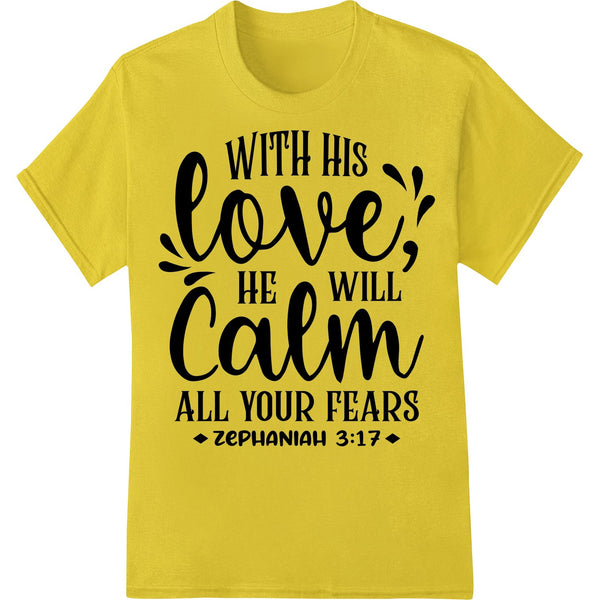 Faith Over Fear: Zephaniah 3:17 Bible Verse DTF Heat Transfer - SUPERDTF - DTF Prints - DTF Transfers - Custom DTF Prints