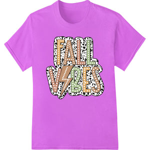 Fall Vibes: Autumn Word Art Heat Transfer by Super DTF - SUPERDTF - DTF Prints - DTF Transfers - Custom DTF Prints