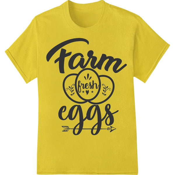 Farm Fresh Eggs - Rustic Typography DTF Heat Transfer - SUPERDTF - DTF Prints - DTF Transfers - Custom DTF Prints