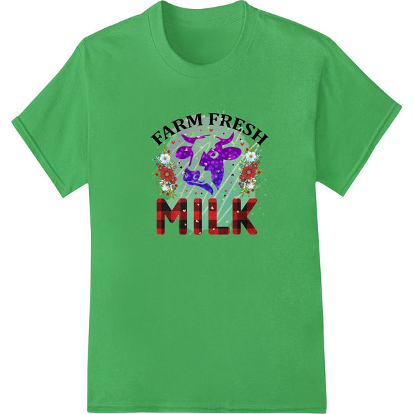 Farm Fresh Milk: Whimsical Purple Cow DTF Print Design - SUPERDTF - DTF Prints - DTF Transfers - Custom DTF Prints