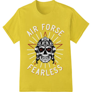 Fearless Air Force Skull - Military Aviation DTF Print - SUPERDTF - DTF Prints - DTF Transfers - Custom DTF Prints