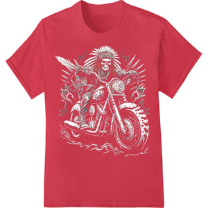 Fearless Skeleton Biker Heat Transfer - Edgy DTF Print - SUPERDTF - DTF Prints - DTF Transfers - Custom DTF Prints