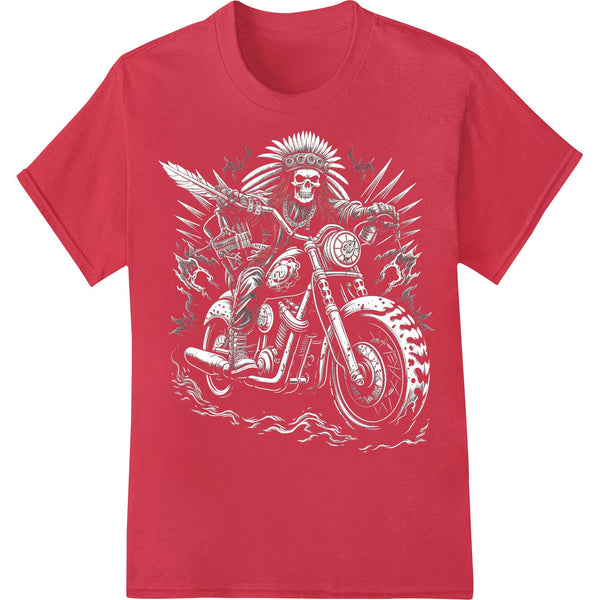 Fearless Skeleton Biker Heat Transfer - Edgy DTF Print - SUPERDTF - DTF Prints - DTF Transfers - Custom DTF Prints