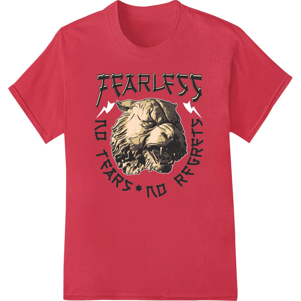 Fearless Wolf - No Tears, No Regrets | Fierce DTF Print - SUPERDTF - DTF Prints - DTF Transfers - Custom DTF Prints