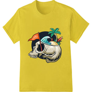 Fearsome Pirate Skull with Palm Tree DTF Print Transfer - SUPERDTF - DTF Prints - DTF Transfers - Custom DTF Prints