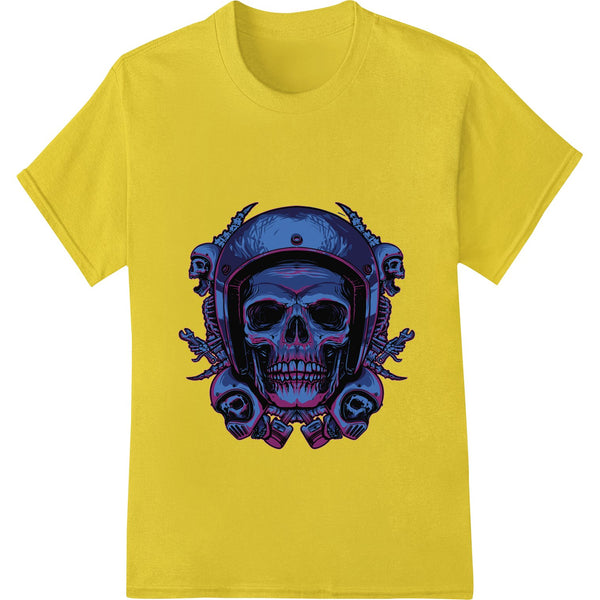 Fearsome Skull Motorcycle Graphic Heat Transfer - SUPERDTF - DTF Prints - DTF Transfers - Custom DTF Prints