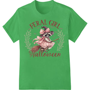 Feral Girl Halloween: Adorable Raccoon Ballerina Witch - SUPERDTF - DTF Prints - DTF Transfers - Custom DTF Prints