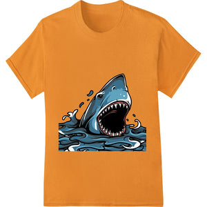 Ferocious Shark Attack - Unleash the Ocean's Apex Predator - SUPERDTF - DTF Prints - DTF Transfers - Custom DTF Prints