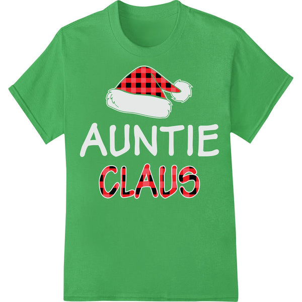 Festive Auntie Claus Buffalo Plaid Christmas DTF Heat Transfer - SUPERDTF - DTF Prints - DTF Transfers - Custom DTF Prints