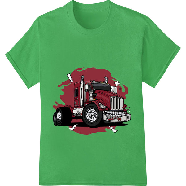 Festive Christmas Cartoon Truck DTF Print Heat Transfer - SUPERDTF - DTF Prints - DTF Transfers - Custom DTF Prints