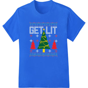 Festive Christmas Tree with Red Ornaments and Gold Star - SUPERDTF - DTF Prints - DTF Transfers - Custom DTF Prints