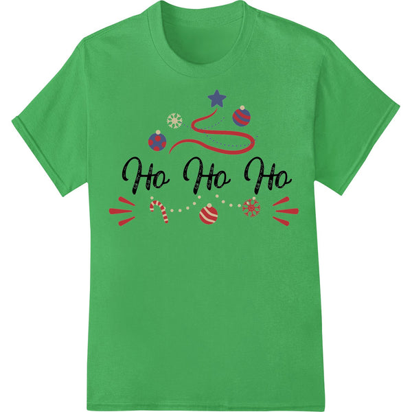 Festive "Ho Ho Ho" Christmas Heat Transfer Design - SUPERDTF - DTF Prints - DTF Transfers - Custom DTF Prints