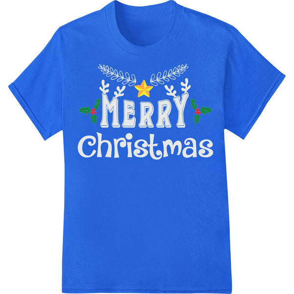 Festive Merry Christmas DTF Print Heat Transfer Design - SUPERDTF - DTF Prints - DTF Transfers - Custom DTF Prints