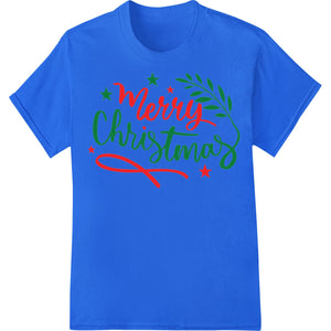 Festive 'Merry Christmas' Heat Transfer Design - SUPERDTF - DTF Prints - DTF Transfers - Custom DTF Prints